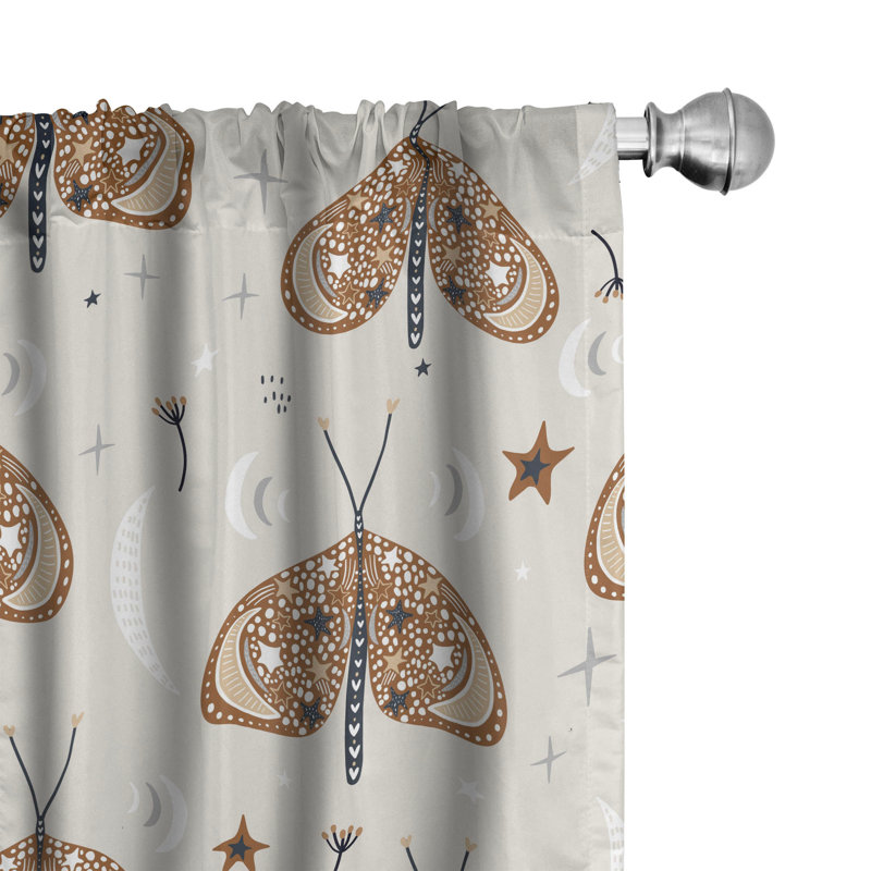 Erkko Semi Sheer Curtain Pair, 28" W x 95" H