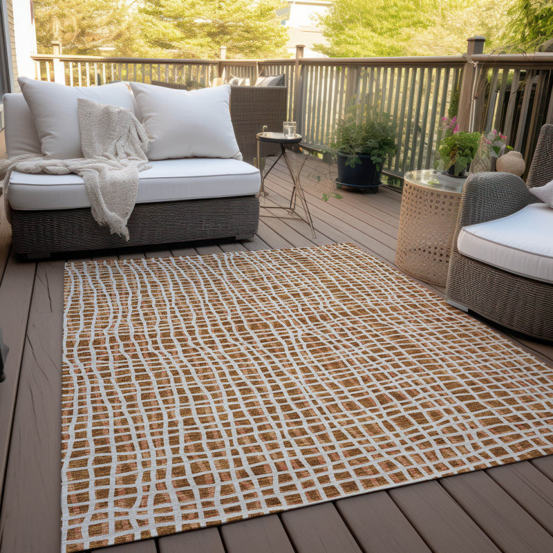  Finck Non-Slip Indoor / Outdoor Door Mat, Rectangle 8' x 10'