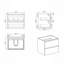 Meuble-lavabo mural 24 po avec lavabo, grand meuble-lavabo flottant mural pour salle de bain moderne, lavabo une pièce sans drain ni robinet, pré-assemblé