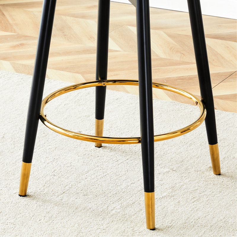 De 2, 360 chaises de bar rotatives, tissu brun, support en métal noir, 2 chaises ergonomiques et confortables en tissu rotatif avec pieds. Et fonction pour la terrasse de bureau