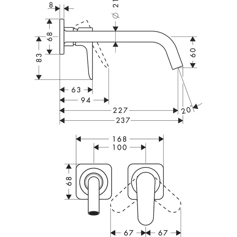 Citterio M Tub Filler, Chrome