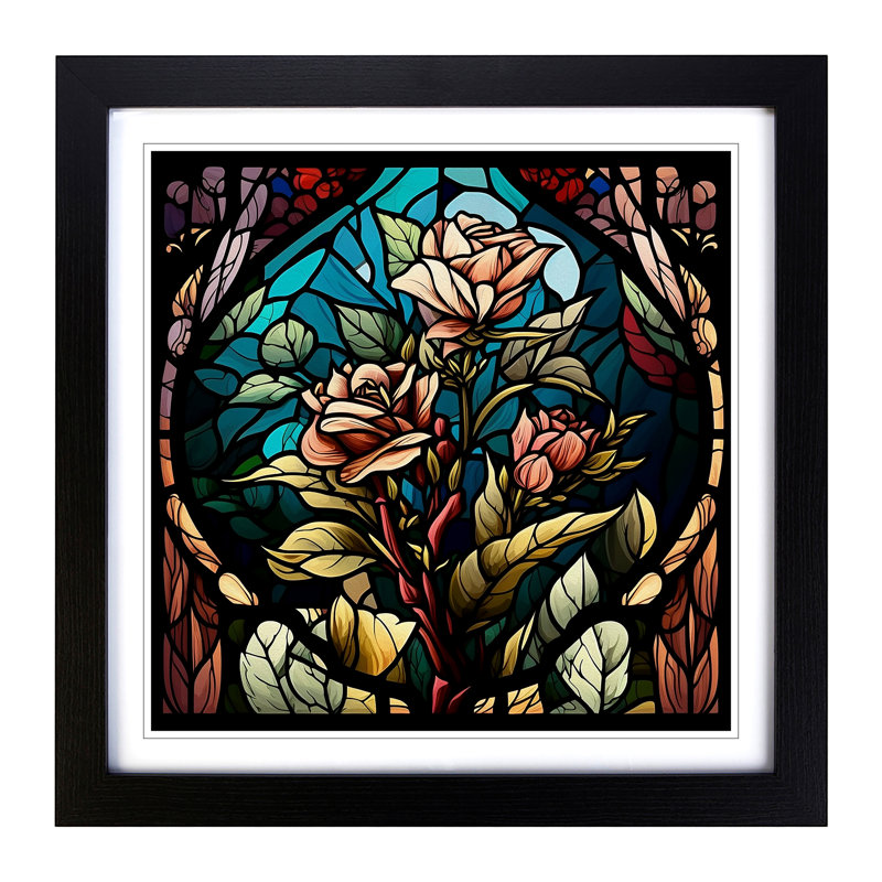 Single Picture Frame Print on Wood, Black