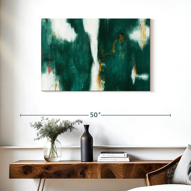 Avery Green Texture, 24" H x 36" W