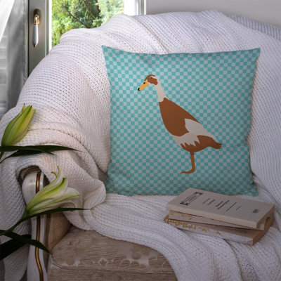 Coussin décoratif d’extérieur à damier runner