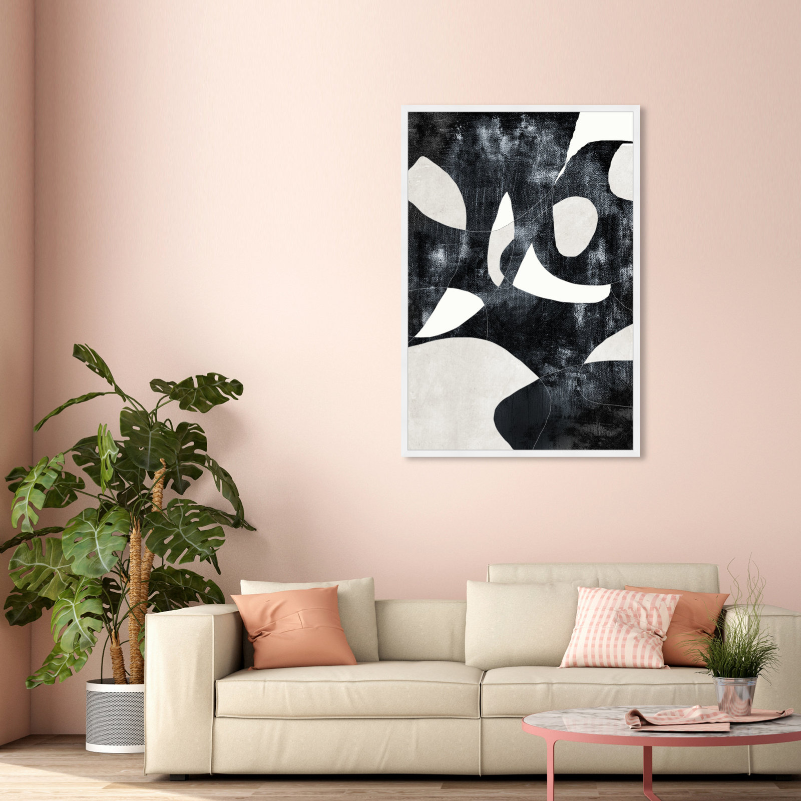 All of Me Print by Oliver Gal, 56" H x 38" W, White Framed