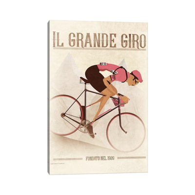 Giro D'Italia Vintage Cycling Tour by Wyatt - Print on Canvas