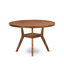Ensemble de cuisine moderne 5 pièces comprenant une table à piédestal et 4 chaises de cuisine en tissu de lin gris avec dossier haut - Noyer antique-1466534349-1452677244