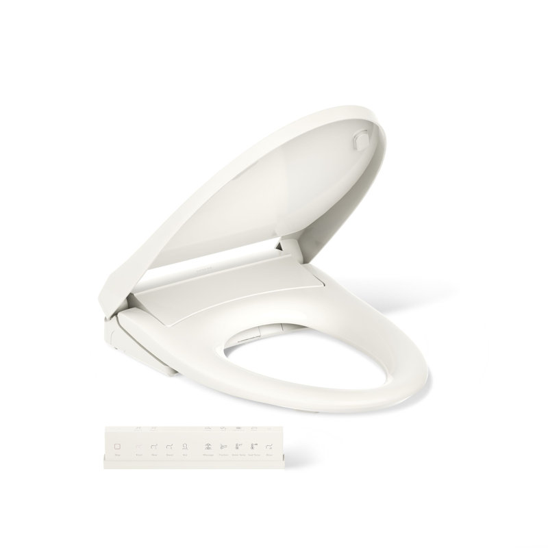 Purewash E930 Elongated Bidet Toilet Seat With Remote Control, Satin