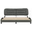 Structure de lit vidaXL avec DEL sans matelas Hvar gris foncé - tissu de 192 x 203 cm