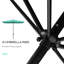 Parasol de patio 6,5 pi x 10 pi, filet de protection, manivelle et inclinaison variable, parasol de table d'extérieur bleu sarcelle de 10 pi, 50+, inclinaison,