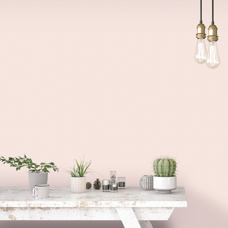 Hazella 10m x 53cm Matte Wallpaper Roll, Pink