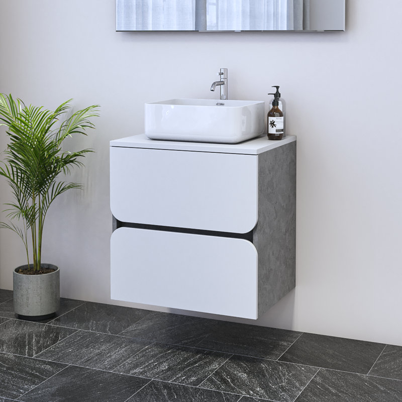 Kaydin 23.6'' Single Bathroom Vanity with Top, White