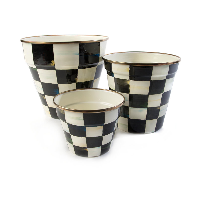 Courtly Check® Garden Pot, 9.5" H x 12" W x 12" D