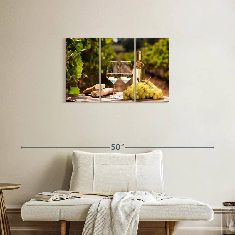Yarlin Bread And White Wine, 20" H x 33" W