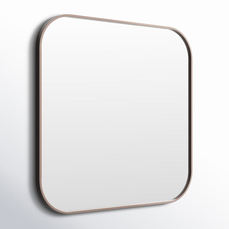 Miroir décoratif moderne et contemporain Ovella, Laiton brossé