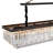 Allure 20-Light Rectangular Crystal LED Chandelier - Matte Black