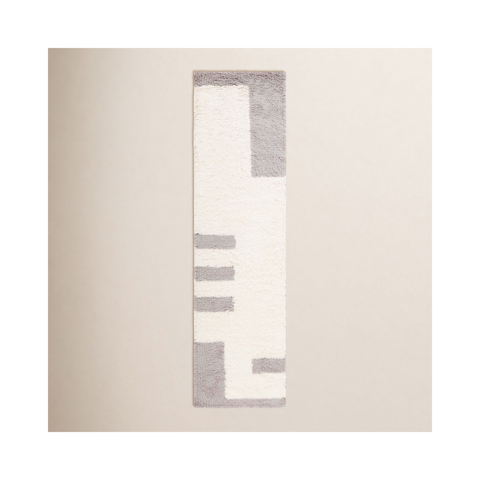 Beamer Gray/Ivory Rug, Runner 2'3" x 9'