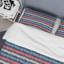 Multicolore à rayures Ikat - ensemble de housse de couette abstrait - microfibre de polyester-846798241