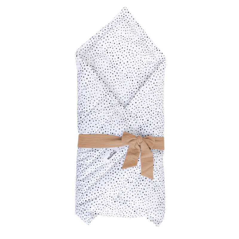 Friends 100% Cotton Polka Dots Cot Bedding Set, Camel