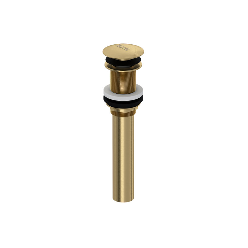 Push Drain Without Overflow, Antique Gold