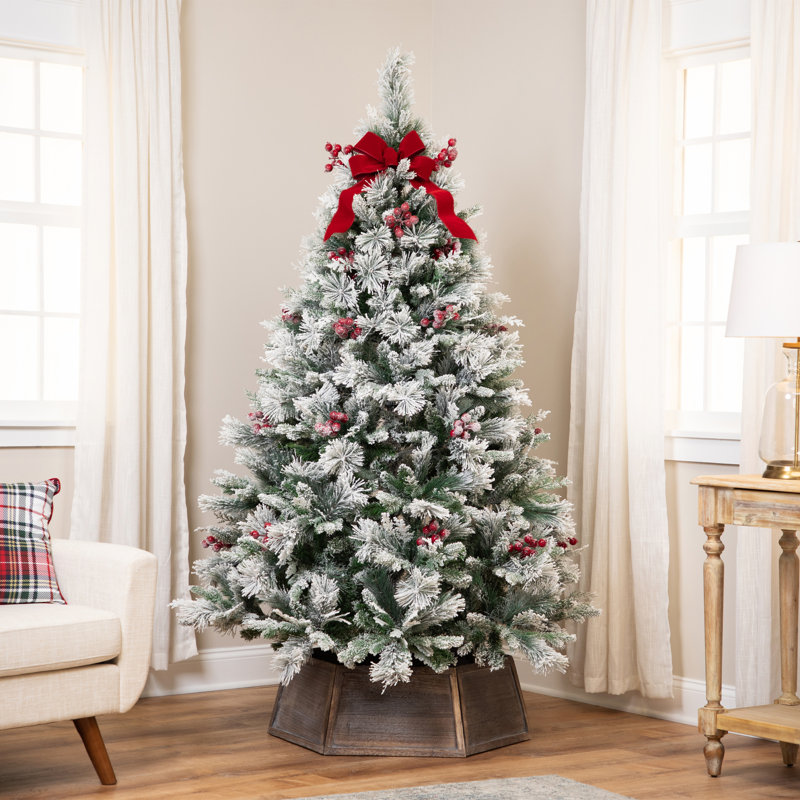 Real Touch Heavily Flocked Whittaker Spruce Full Artificial Christmas Tree - 6.5' -Unlit