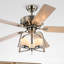 Ventilateur de plafond standard à 5 pales de 52 po avec télécommande et ensemble d'éclairage inclus Tyreke