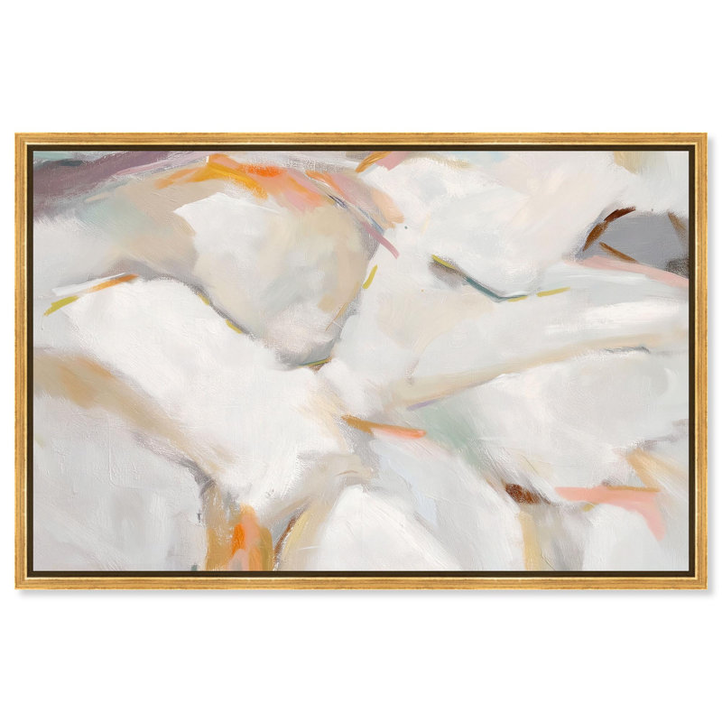Reproduction d'art sur toile Alabaster Interlude IV Boho par Art Remedy, H 16 po x l 24 po, Cadre doré