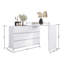 Extended Desktop 6 Drawers Chest Of Drawer Without Handle White Colour Vanity