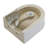 Ceramic 13" L U Shape Wall Mounted Bathroom Sink with Overflow and Faucet Hole