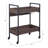 Rectangular Serving Cart With 2 Tier Shelf, Walnut And Black