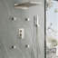 Système de douche à 3 fonctions avec pomme de douche rectangulaire de 22 po, jets de corps et douche à main (valve incluse)-113407329
