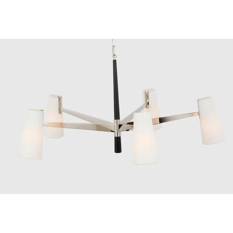 Olina 5 - Light Chandelier, Polished Nickel/Ebony