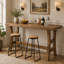 63-Inch Bar Table, Solid Wood Counter Height Pub Table for Kitchen Dining Bistro (Without Chair)