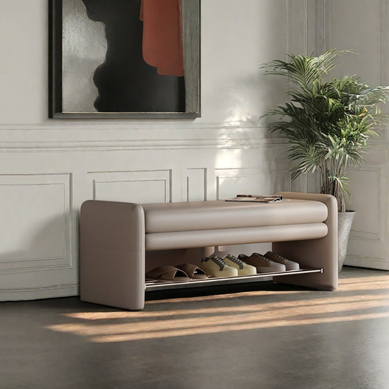 Tabouret à langer avec rangement 39,4 po, Beige