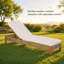 Outdoor Chaise Lounge with Cushion, Adjustable Backrest, Handwoven Rope Accents, Weather-Resistant Patio Recliner, Durable Hardwood Construction for Poolside, Backyard, Deck Relaxation, Multi-Position Recline for Sunbathing