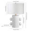 Lampe de table haute 20 po en céramique avec abat-jour en tissu Izzey-281404291