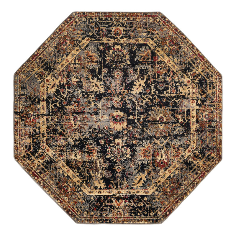 Alameda Abstract Indoor Rug, Octagon 5'3"