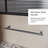 56-60"W X 72"H Shower Door, 1/4" Thick Clear Tempered Glass Swing Shower Door With Stainless Steel Handle