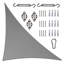 Toile d'ombrage triangulaire Colourtree avec trousse de quincaillerie d'installation-58148943-92296162