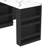 Extendable Island Console With Drawers, Double-Door Cabinet, And Open Shelving. Serves As Dining Table, Temporary Breakfast Bar, And Afternoon Tea Lounge,Black