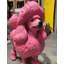 Statue de chien rose caniche grandeur nature