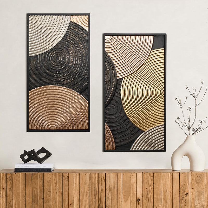 Handmade Metal Abstract and Geometric Wall Décor Set