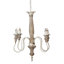 Lustre en bois à quatre lumières