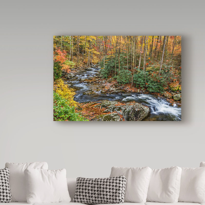 «Tremont Stream» de Fillmer, reproduction de photo sur toile tendue, H 30 po x l 47 po x P 2 po