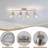 4-lights Semi Flush Mount Ceiling Light, Adjustable Multi-directional Light Fixtures, Rotatable Farmhouse Light Fixtures Mount With Metal Cage For Dining Room, Living Room-1801908516