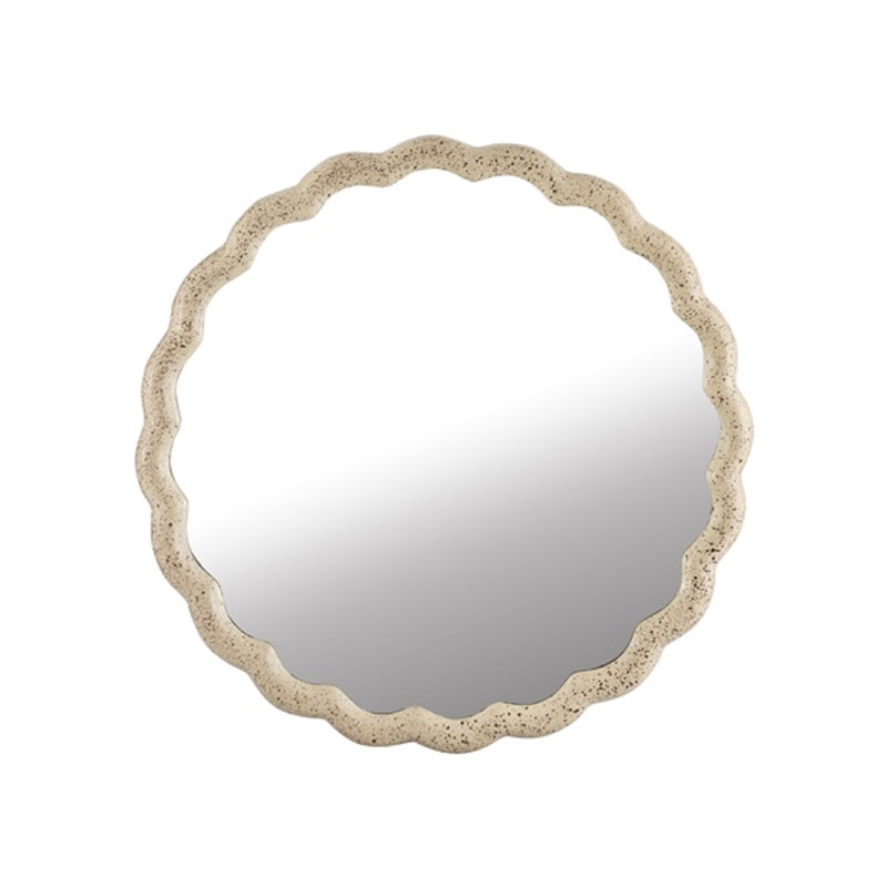 Grand miroir en fonte d'aluminium, 26,50 po x 26,50 po