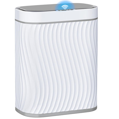 Petite poubelle de salle de bain avec poubelle intelligente sans couvercle 2,6 gallons