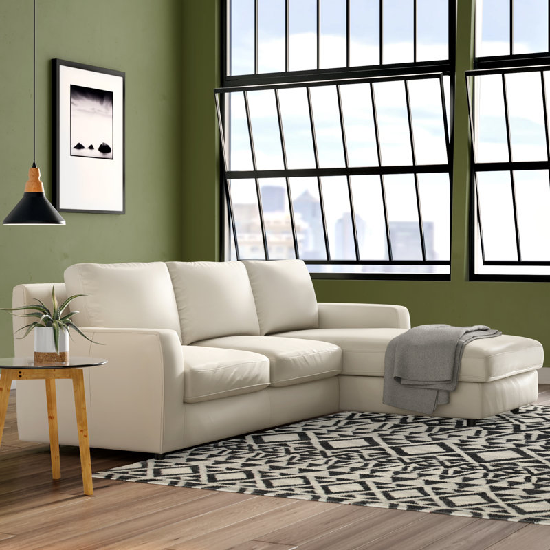 Mukai Upholstered L-Shaped Sectional, Right Hand Facing, Beige