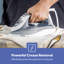 GEEPAS Steam Iron | Clothes Dry & Steam Press | 35s Fast Heat-Up, Vertical Steaming | Nonstick Soleplate & Adjustable Temperature | 210ml Water Tank with 0.5g/Steam Output | 2 Year Warranty 1750W-94006009