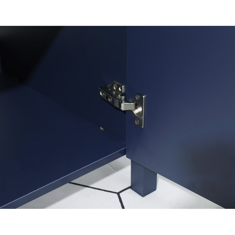 Meuble-lavabo vasque 24 po, Noir, Bleu